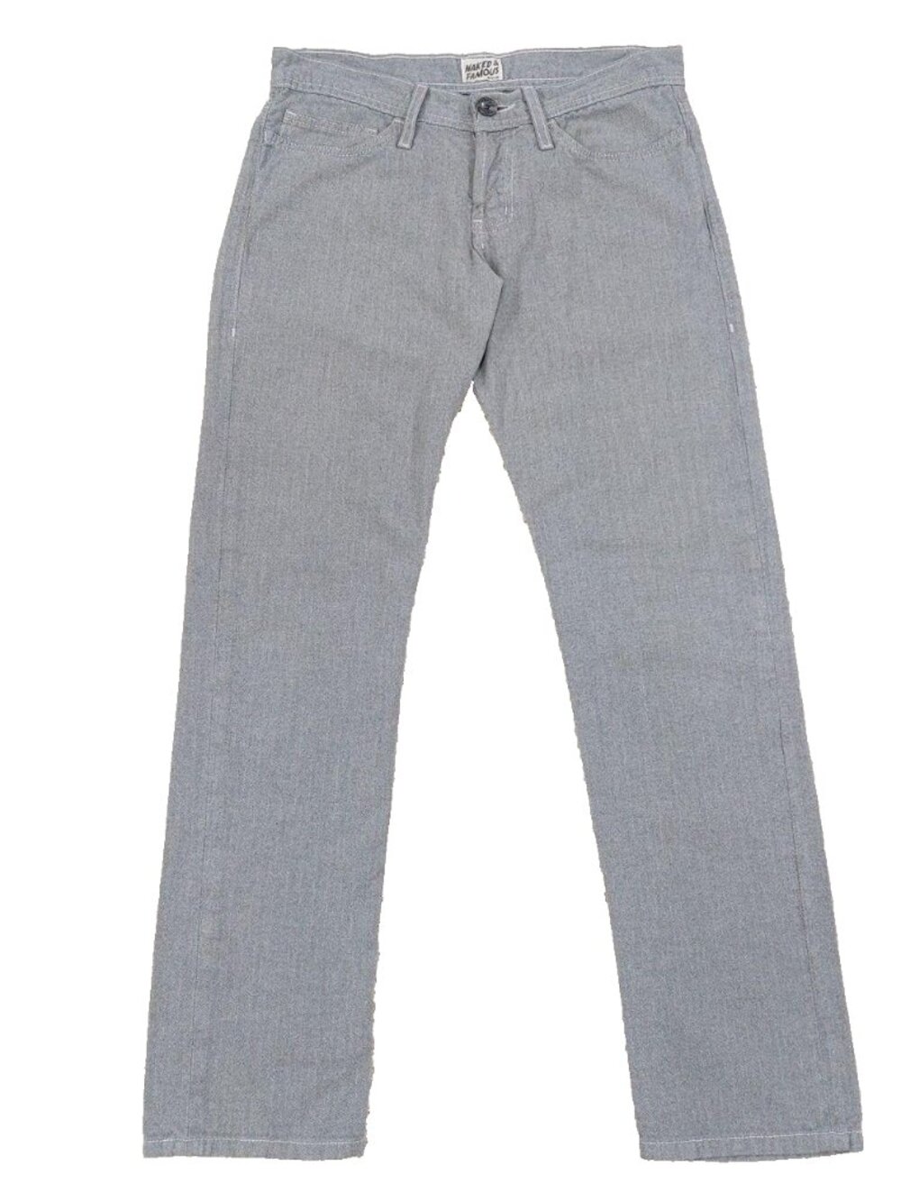 Naked & Famous Herringbone Brushed Twill Pants Mens 32x30, Weird Guy Fit, Grey